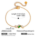 Damen Armband mit grünem Edelstein und Zirkonia-Akzenten Shop Nory