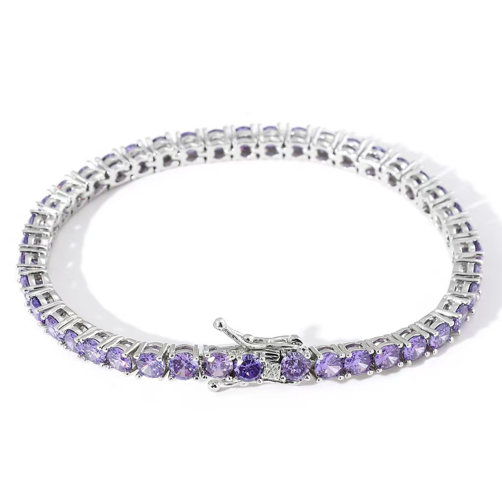 Elegantes Tennisarmband Mehrreihig mit Funkelnden Zirkonia und Sicherer Steckschließe