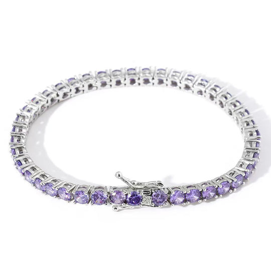 Elegantes Tennisarmband Mehrreihig mit Funkelnden Zirkonia und Sicherer Steckschließe