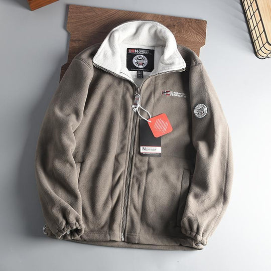 Herren Fleecejacke mit Stehkragen, durchgehendem Reißverschluss und wärmender Microfleece-Innenlage Shop Nory