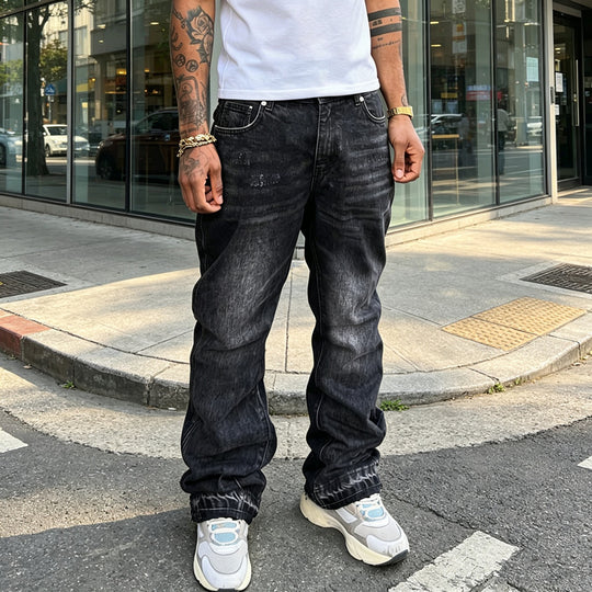 Herren Lässige Denim-Jeans mit Destroyed-Details Shop Nory