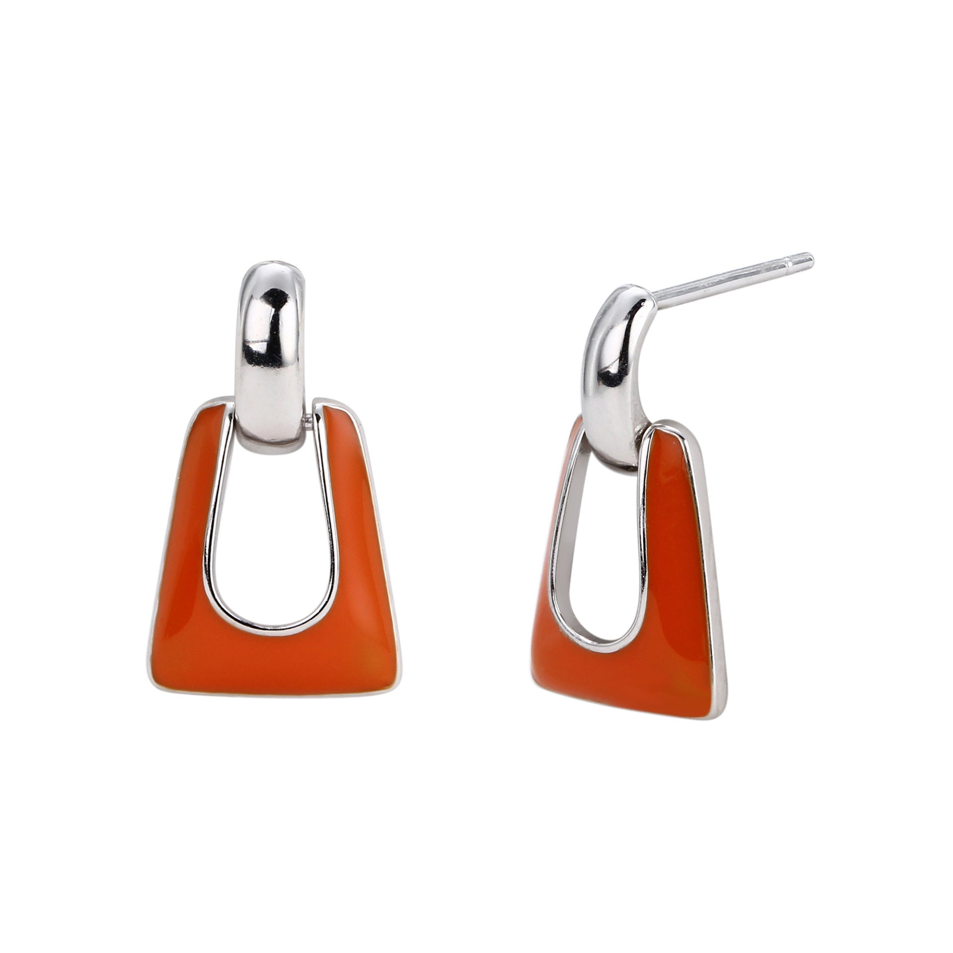 Damen Ohrhänger im modernen geometrischen Design mit goldfarbener Oberfläche Shop Nory