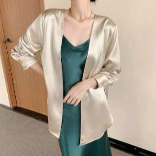 Damen Satin Robe Shop Nory