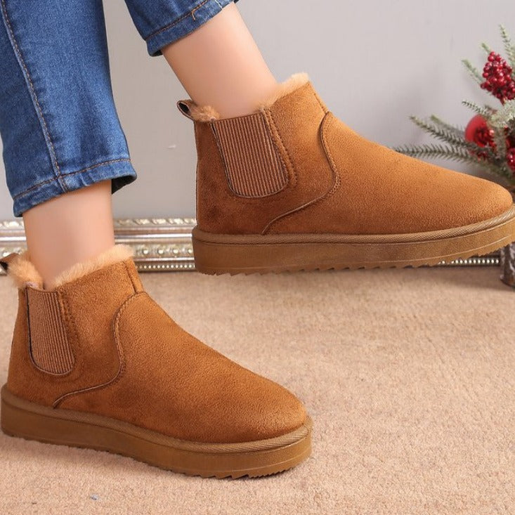 Damen Gefütterte Chelsea-Stiefelette aus Wildlederoptik mit elastischem Einsatz und Profilsohle Shop Nory