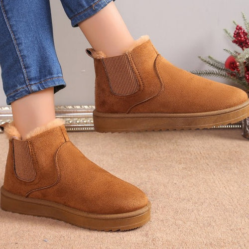 Damen Gefütterte Chelsea-Stiefelette aus Wildlederoptik mit elastischem Einsatz und Profilsohle Shop Nory