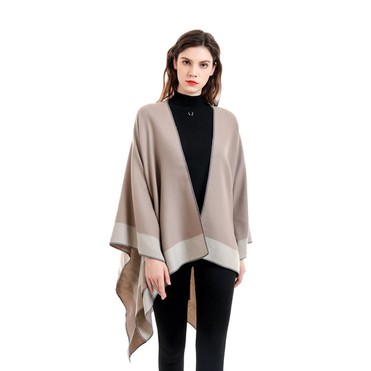 Damen Wendeponcho aus feiner Kaschmir-Mischung Shop Nory
