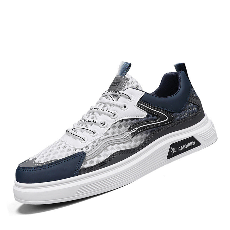 Herren atmungsaktive Wabenmesh-Street-Sneaker mit PU-Overlays, verstärkter Zehenkappe und profiliertem Gummirand Shop Nory