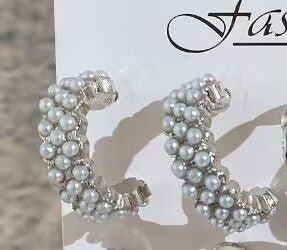 Damen Ohrstecker mit eleganten Perlenkugeln Shop Nory