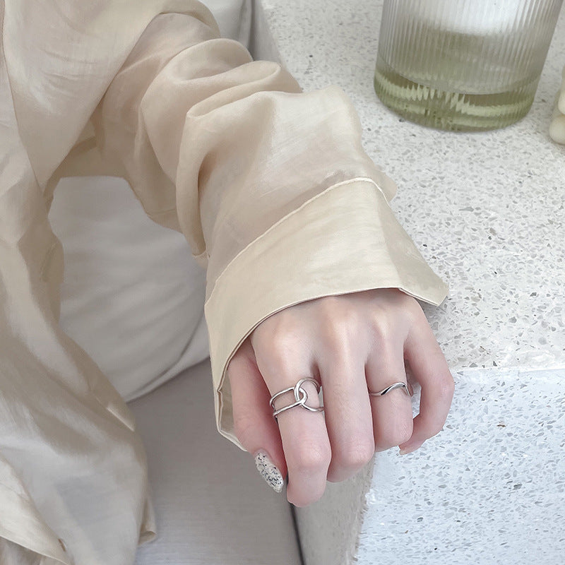 Damen Offener Ring mit elegantem, geschwungenem Design Shop Nory