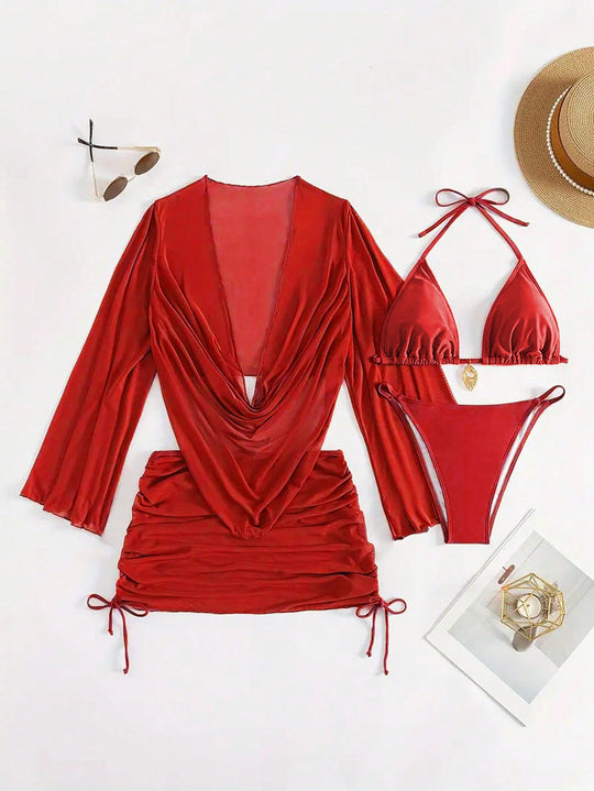Damen Bikini-Set mit elegantem Wickeloberteil