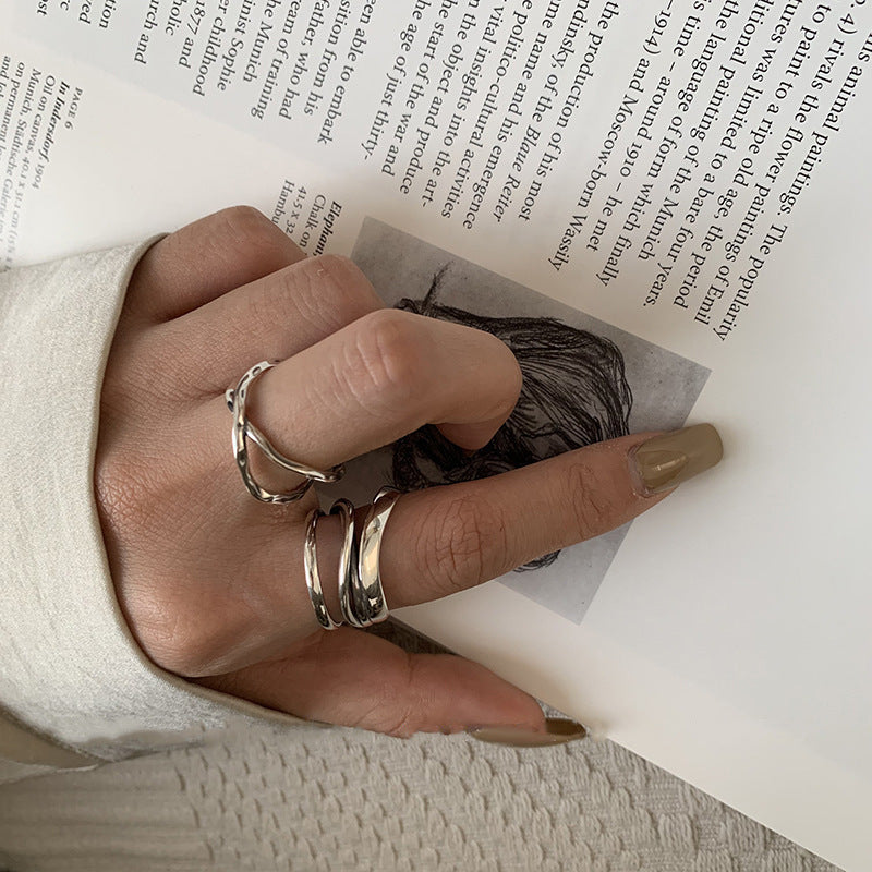 Damen verwickelter Silberring mit elegantem Design Shop Nory