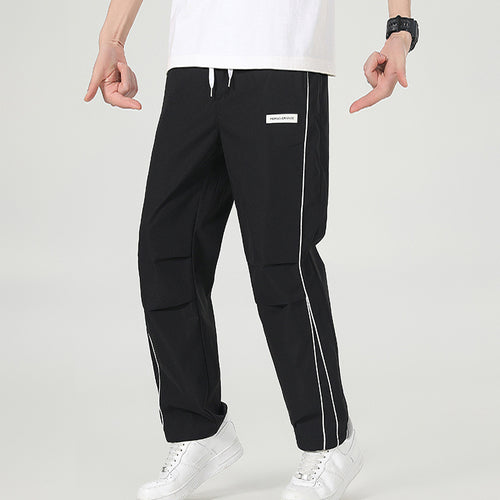 Herren Leichte Technical-Trackhose mit elastischem Bund, Knieabnähern & seitlicher Kontrastpaspel Shop Nory