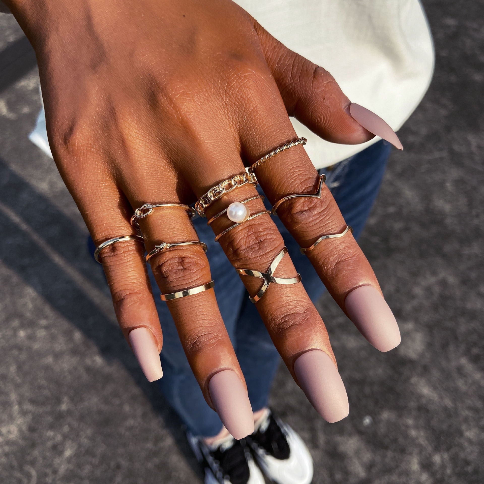 Damen Ring-Set mit eleganten und filigranen Designs Shop Nory