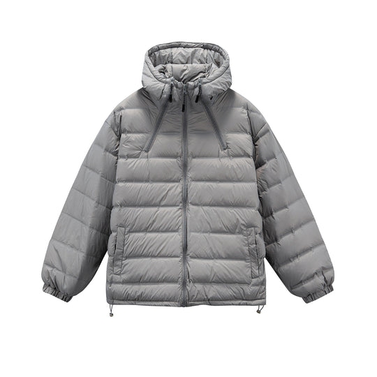 Herren Boxy-Pufferjacke mit hoher Stehkapuze, doppeltem Frontreißverschluss und Tunnelzug Shop Nory