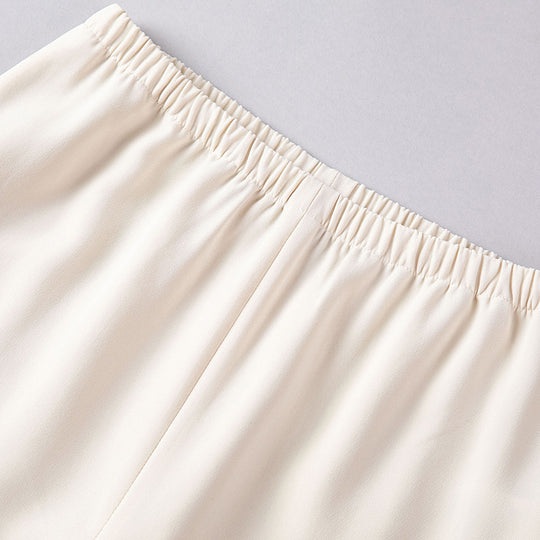Damen High-Waist Hose mit elastischem Bund, weitem Bein und weich fließender Baumwollmischung Shop Nory