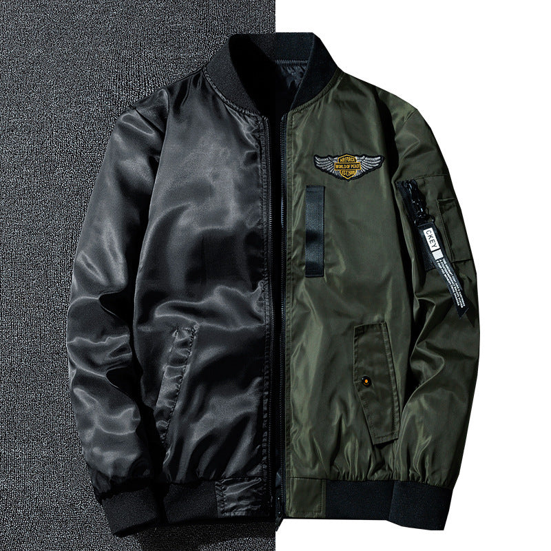 Herren Bomberjacke im Fliegerstil mit Nylon‑Shell, Patch‑Applikationen und Ärmeltasche Shop Nory