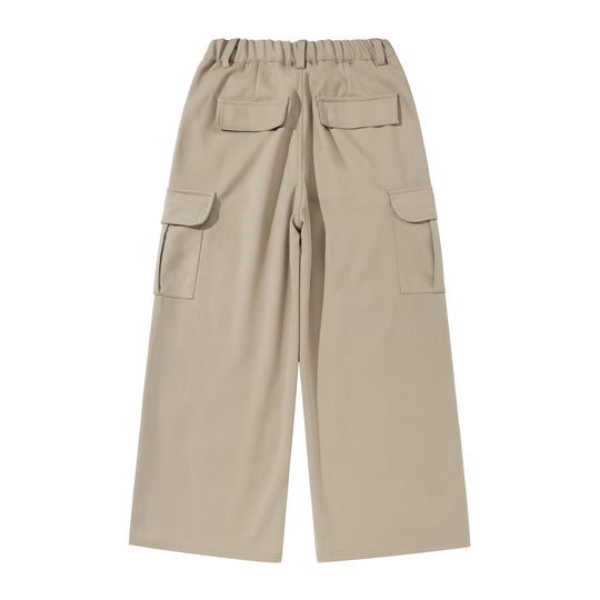 Damen Cropped Cargo-Hose mit weitem Bein und aufgesetzten Taschen Shop Nory