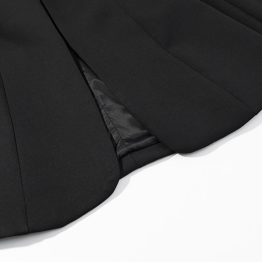Herren Schmal geschnittener Sakko-Kurzblazer mit Stehkragen und minimalistischem Verschluss Shop Nory