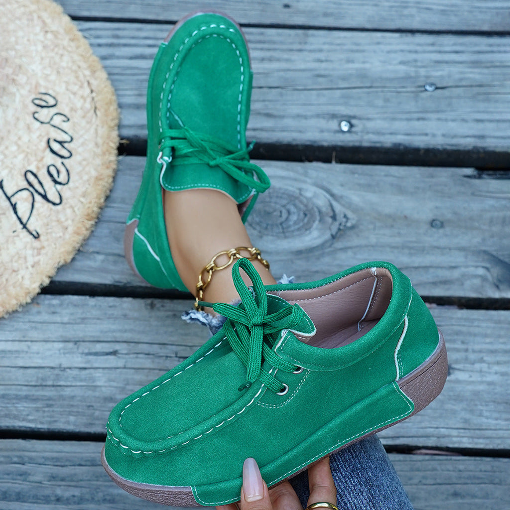 Damen komfortable Sneaker mit weichem Obermaterial und rutschfester Sohle
