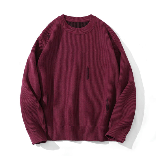 Damen Komfortabler Rippstrick-Pullover in Oversize-Silhouette mit Rundhals und dezentem Destroyed-Look Shop Nory