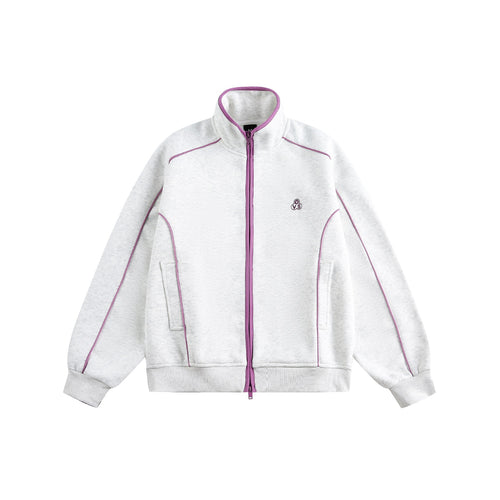 Damen Oversize-Sweatjacke mit Stehkragen und Zwei-Wege-Reißverschluss Shop Nory