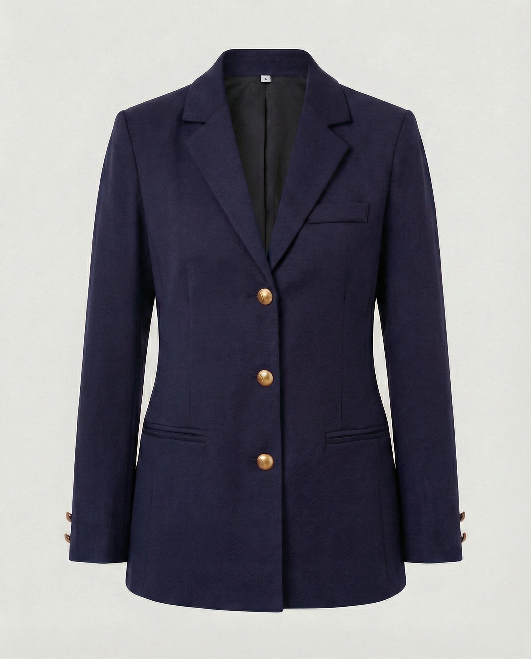Damen elegante Blazerjacke mit goldenen Knöpfen