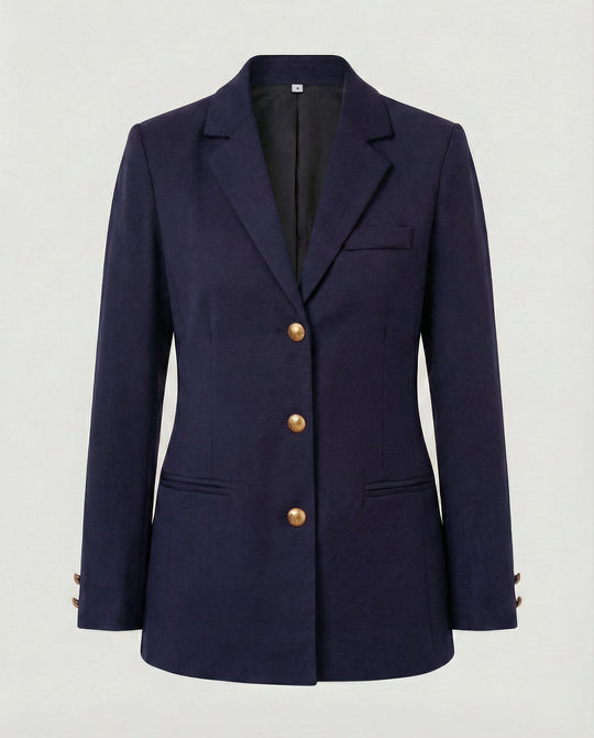 Damen elegante Blazerjacke mit goldenen Knöpfen