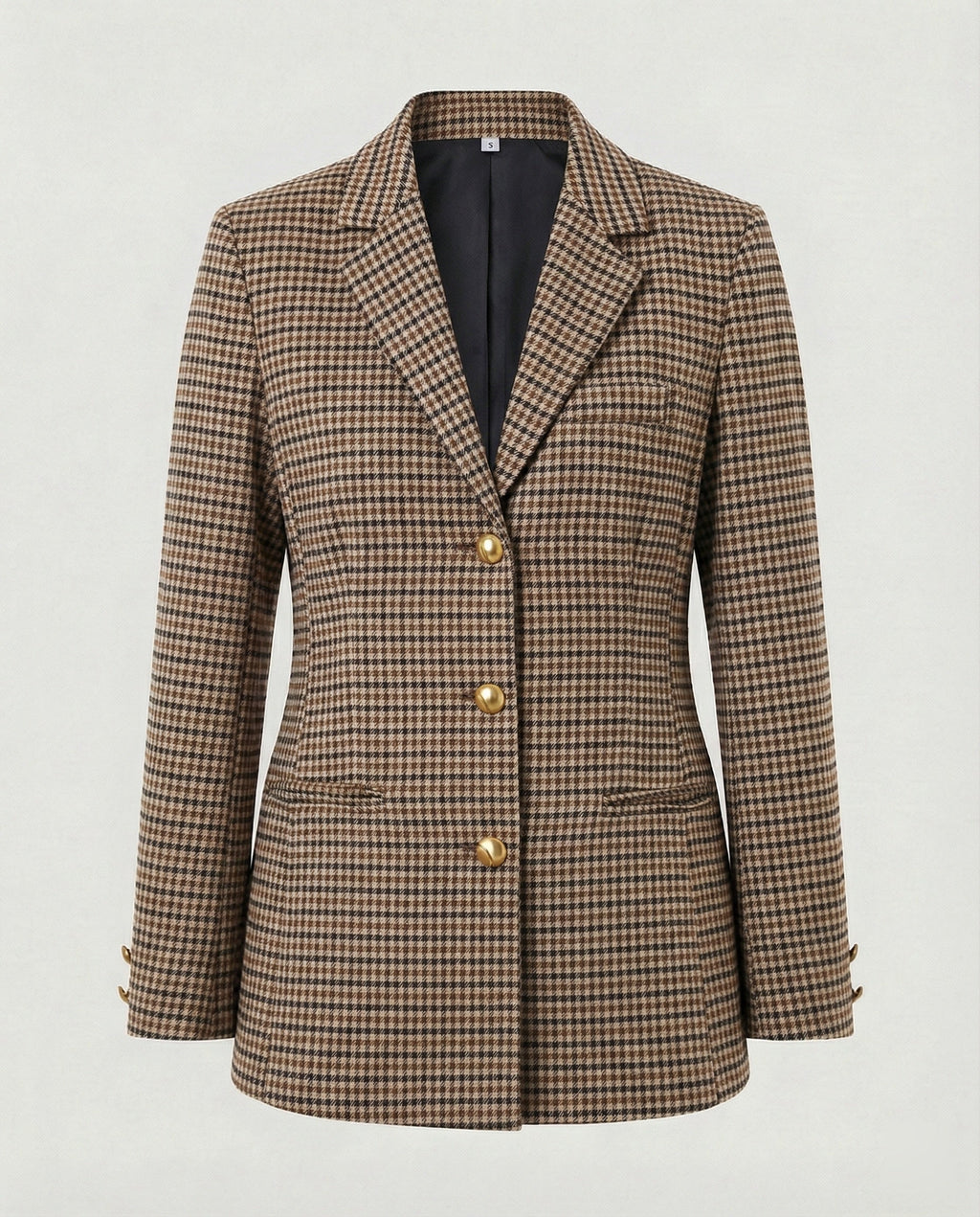 Damen elegante Blazerjacke mit goldenen Knöpfen