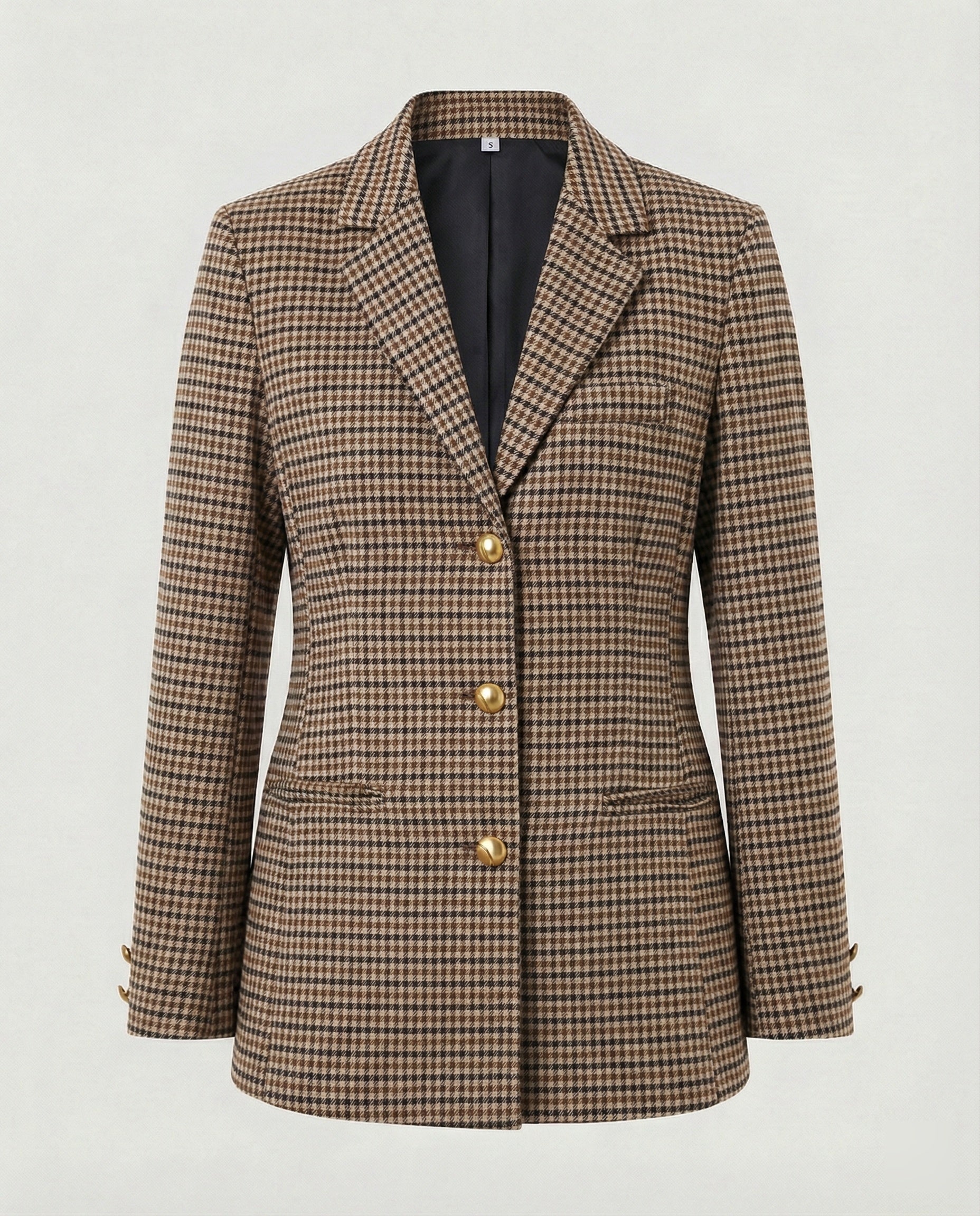 Damen elegante Blazerjacke mit goldenen Knöpfen