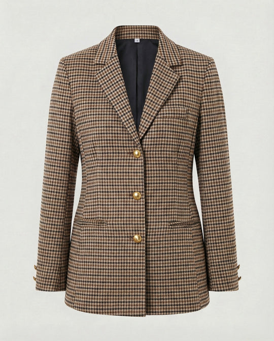 Damen elegante Blazerjacke mit goldenen Knöpfen