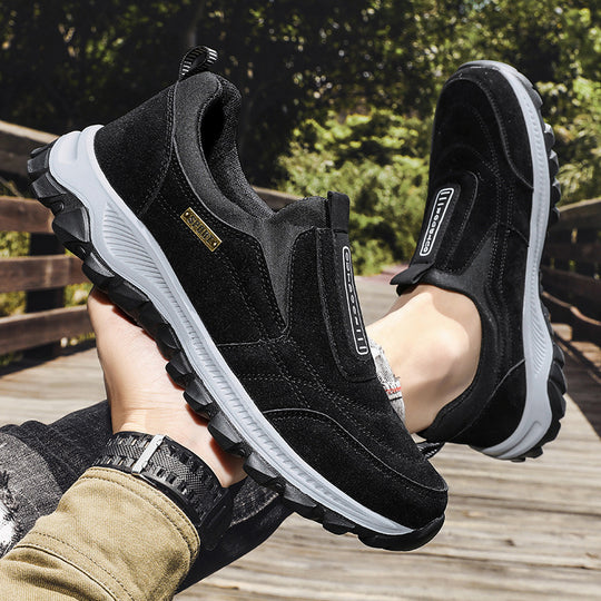 Herren Slipper-Sneaker aus Veloursleder-Optik mit rutschfester Profilsohle Shopy Nory
