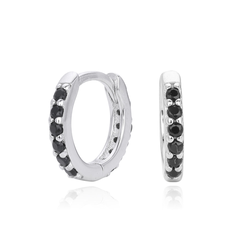 Damen Creolen mit funkelndem Zirkonbesatz aus 925 Sterling Silber Shop Nory