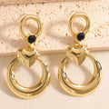 Damen Ohrringe mit modernem Herz- und Ringdesign Shop Nory