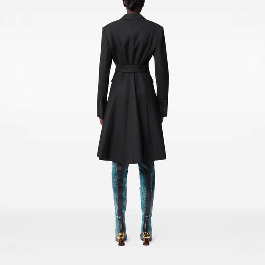 Damen Langblazer im minimalistischen Doppelreiher mit verstärkten Schultern Shop Nory
