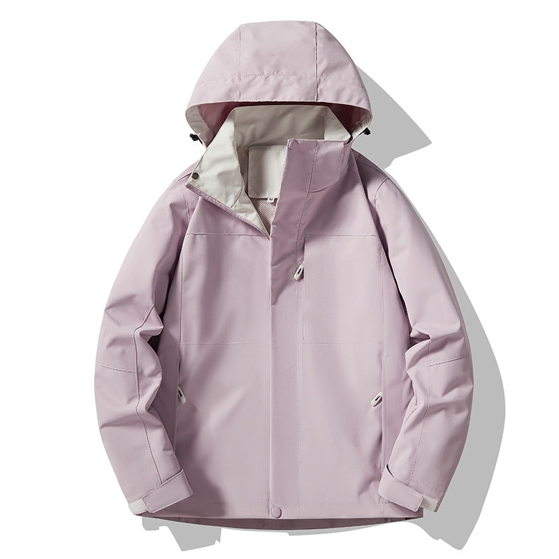 Herren Minimalistische technische Kapuzen-Softshelljacke mit mattem Finish und verdeckten Reißverschlüssen Shop Nory