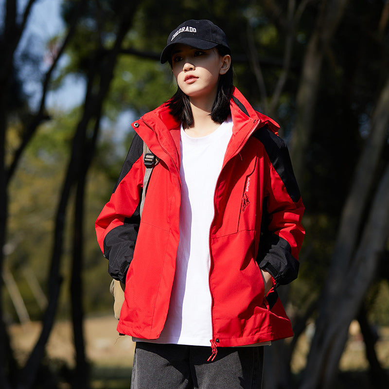 Damen zweilagige Softshell‑Outdoorjacke mit abnehmbarem Fleece‑Innenlayer und Kapuze Shop Nory