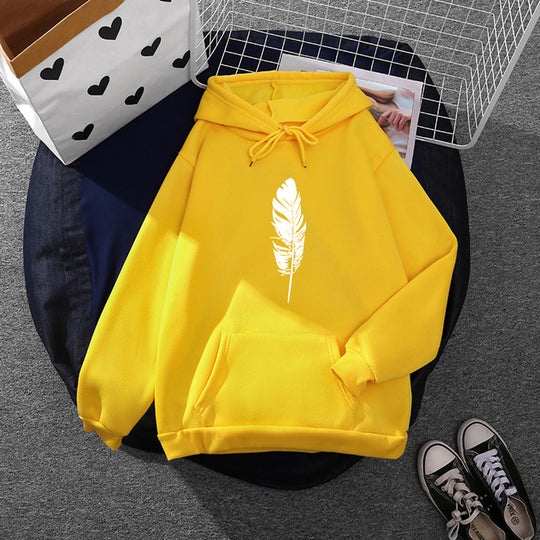 Damen nan Kapuzenpullover mit Fingerherz-Print, Oversize-Schnitt und Kängurutasche Shop Nory