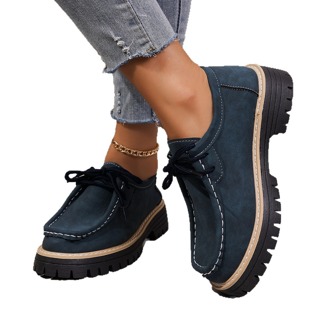 Damen Chunky-Loafer mit profilierter Gummisohle, Mokassinnaht und dezentem Schnürdetail Shop Nory