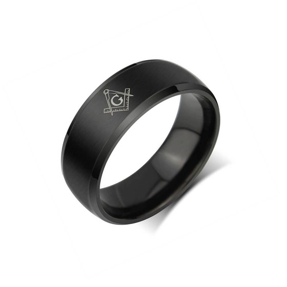 Herren Ring mit zeitlosem, poliertem Oberflächendesign und elegantem Symbol Shop Nory