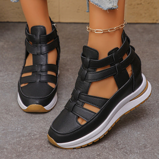 Damen sportive Sneaker-Sandalen mit atmungsaktiven Riemen und rutschfester Sohle