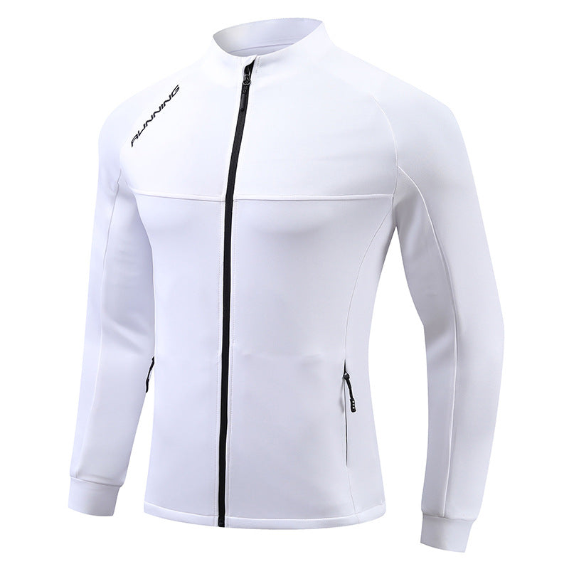 Herren Lauf-Trainingsjacke mit windabweisendem Stretch, Slim-Fit und Reißverschlusstaschen Shop Nory