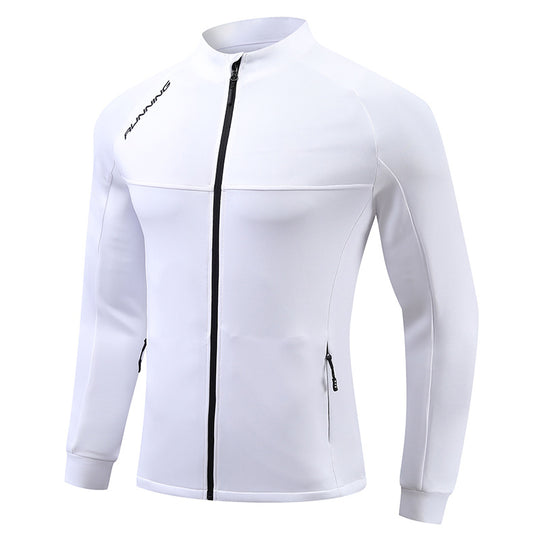 Herren Lauf-Trainingsjacke mit windabweisendem Stretch, Slim-Fit und Reißverschlusstaschen Shop Nory