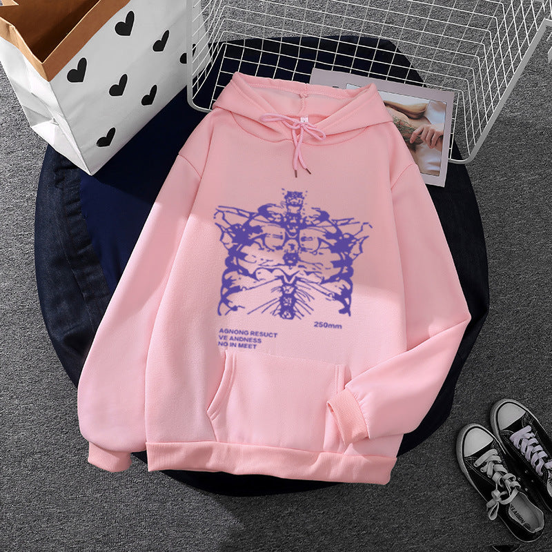 Unisex nan oversized Kapuzenpullover mit anatomischem Grafikprint, Kängurutasche und verstellbarer Kordel Shop Nory