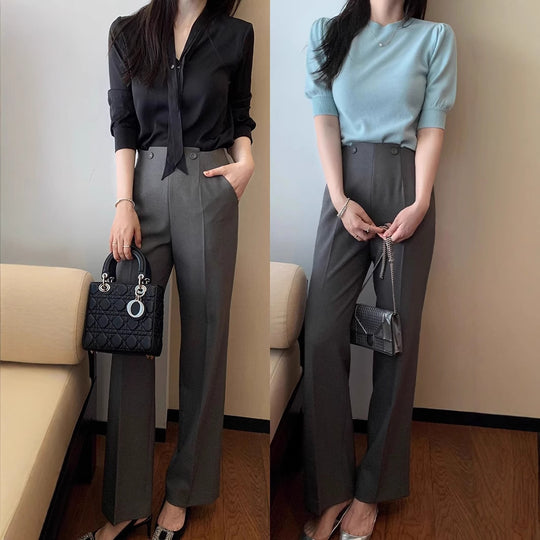Damen Elegante und hoch taillierte Anzughose Shop Nory