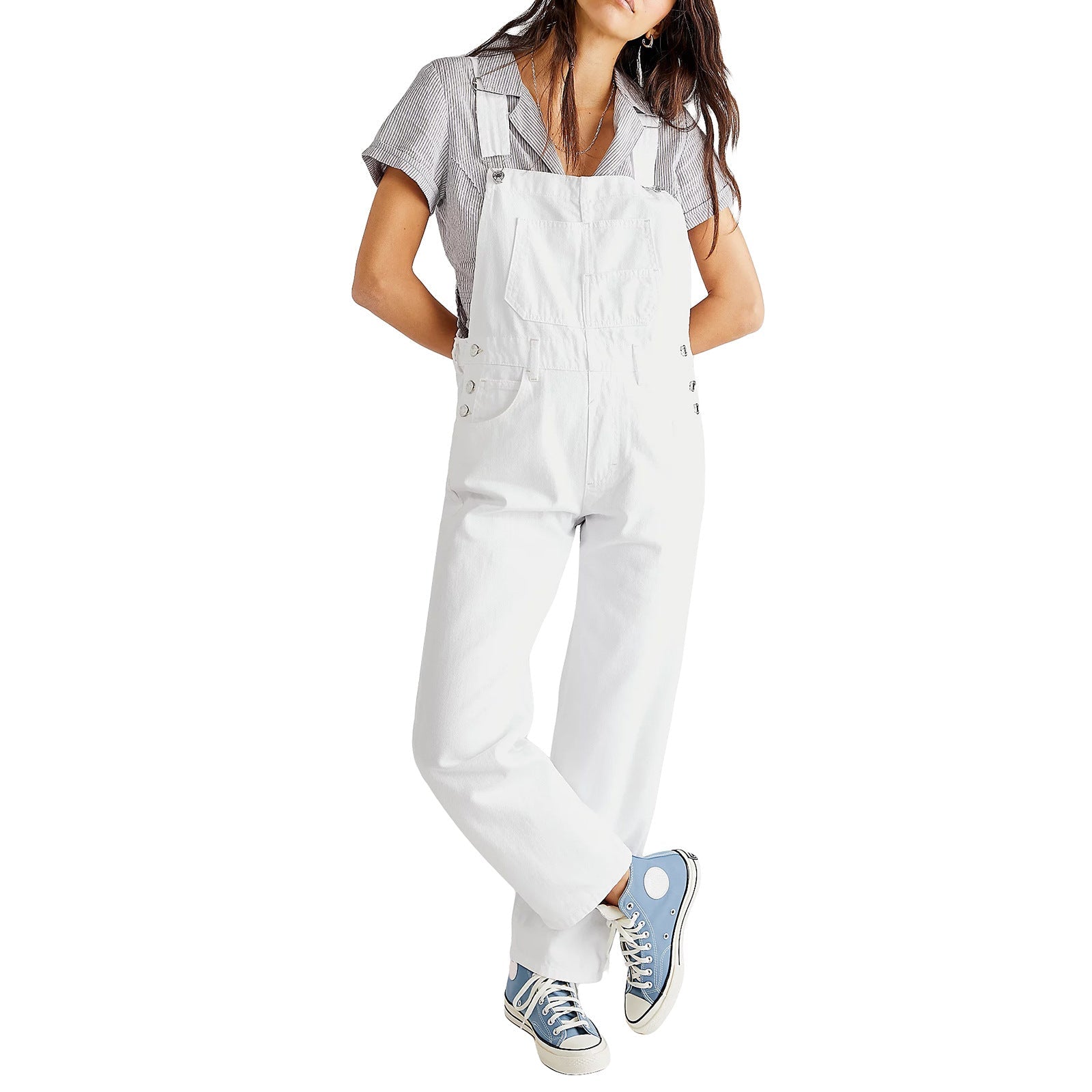 Damen Latzhose im lässigen Schnitt mit trendigen Details