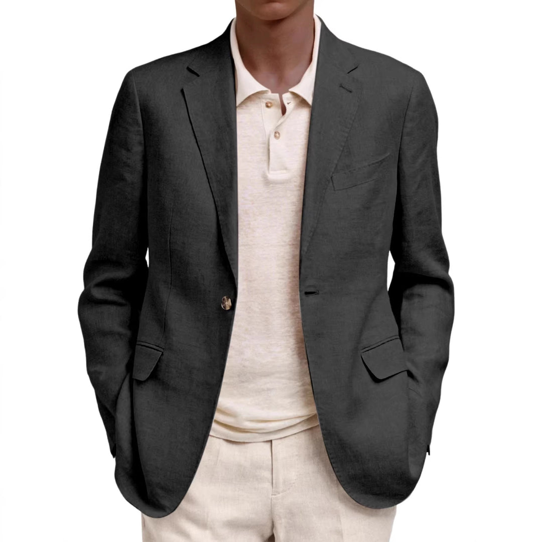 Herren nan leichtes Leinen-Sakko mit unstrukturierter Silhouette und Pattentaschen Shop Nory