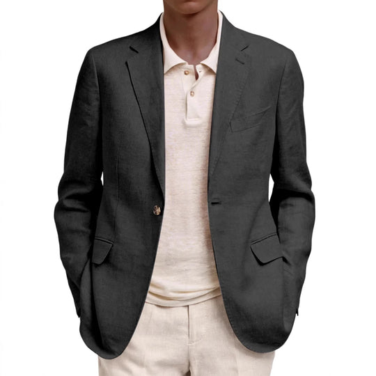 Herren nan leichtes Leinen-Sakko mit unstrukturierter Silhouette und Pattentaschen Shop Nory