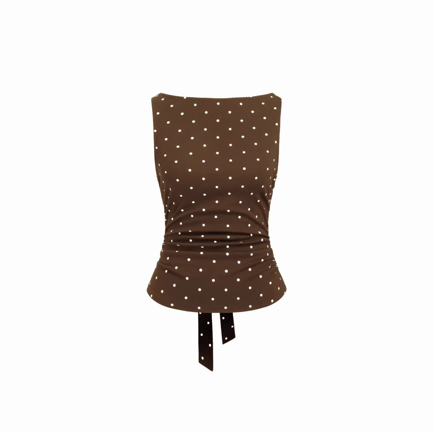 Damen Chic Rollkragen Top mit Raffung und Bindegürtel