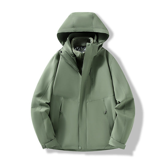 Herren Minimalistische City-Outdoorjacke mit verschweißten Nähten, verstellbarer Kapuze und Thermofutter Shop Nory