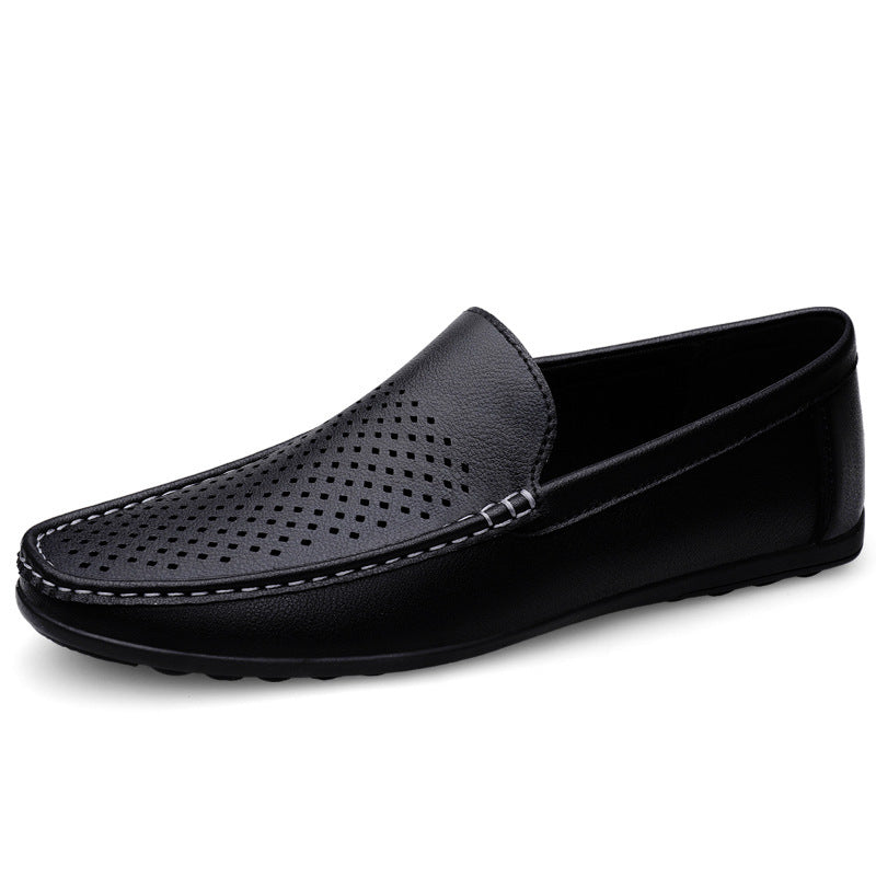 Herren Mokassins aus perforiertem Leder mit flexibler Sohle